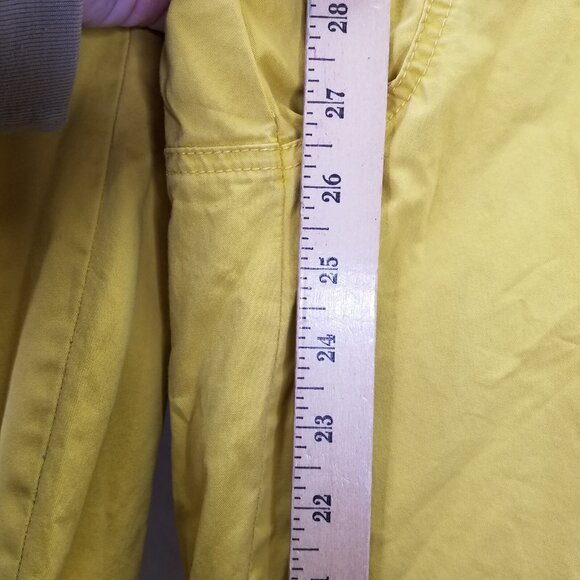 Sundance Junie Jo Chino Pants Womens Petite 14 Clover Yellow Straight Leg Cotton - Picture 14 of 15